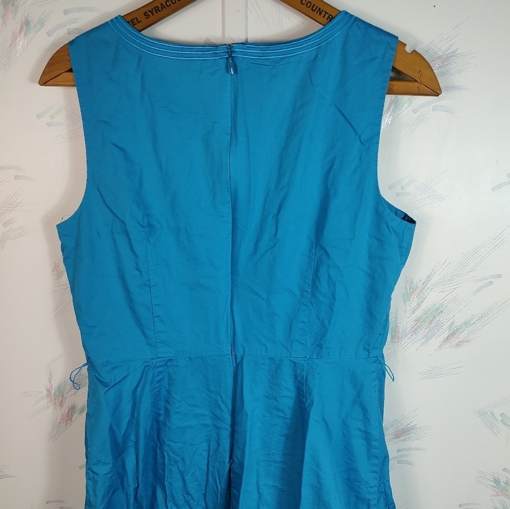 Talbots Blue Sleeveless Dress 10P - Picture 8 of 10